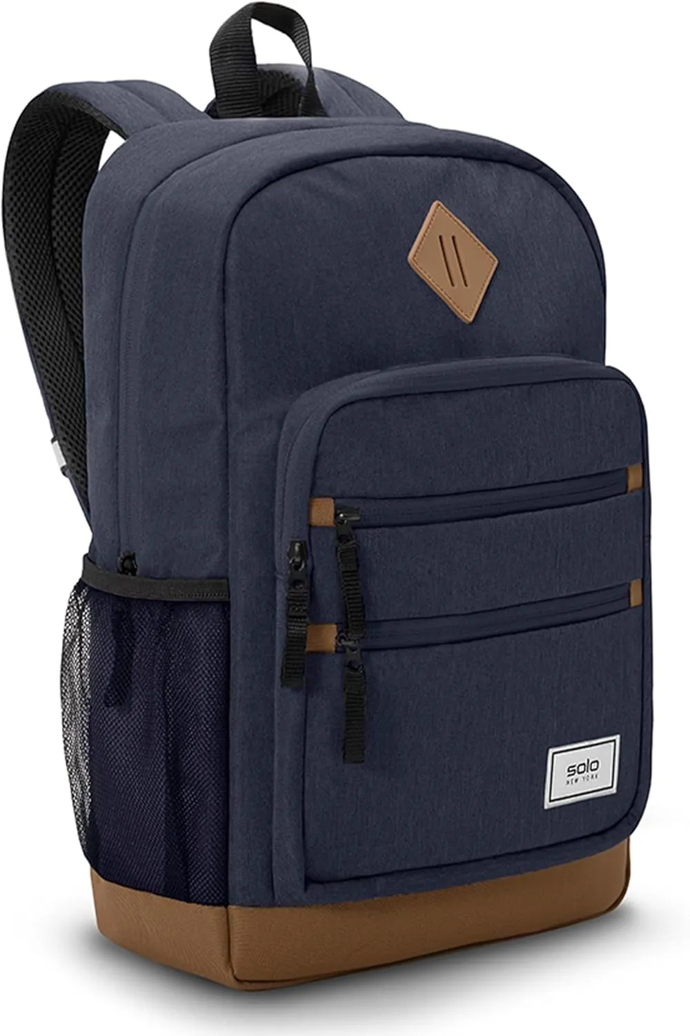 Solo New York Laptop Backpack for Women & Men -Carry On Bookbag for Travel & Work, Lightweight Bag, Side Mesh Pockets, Fits 15.6" Computer - Re:Fresh, Blue