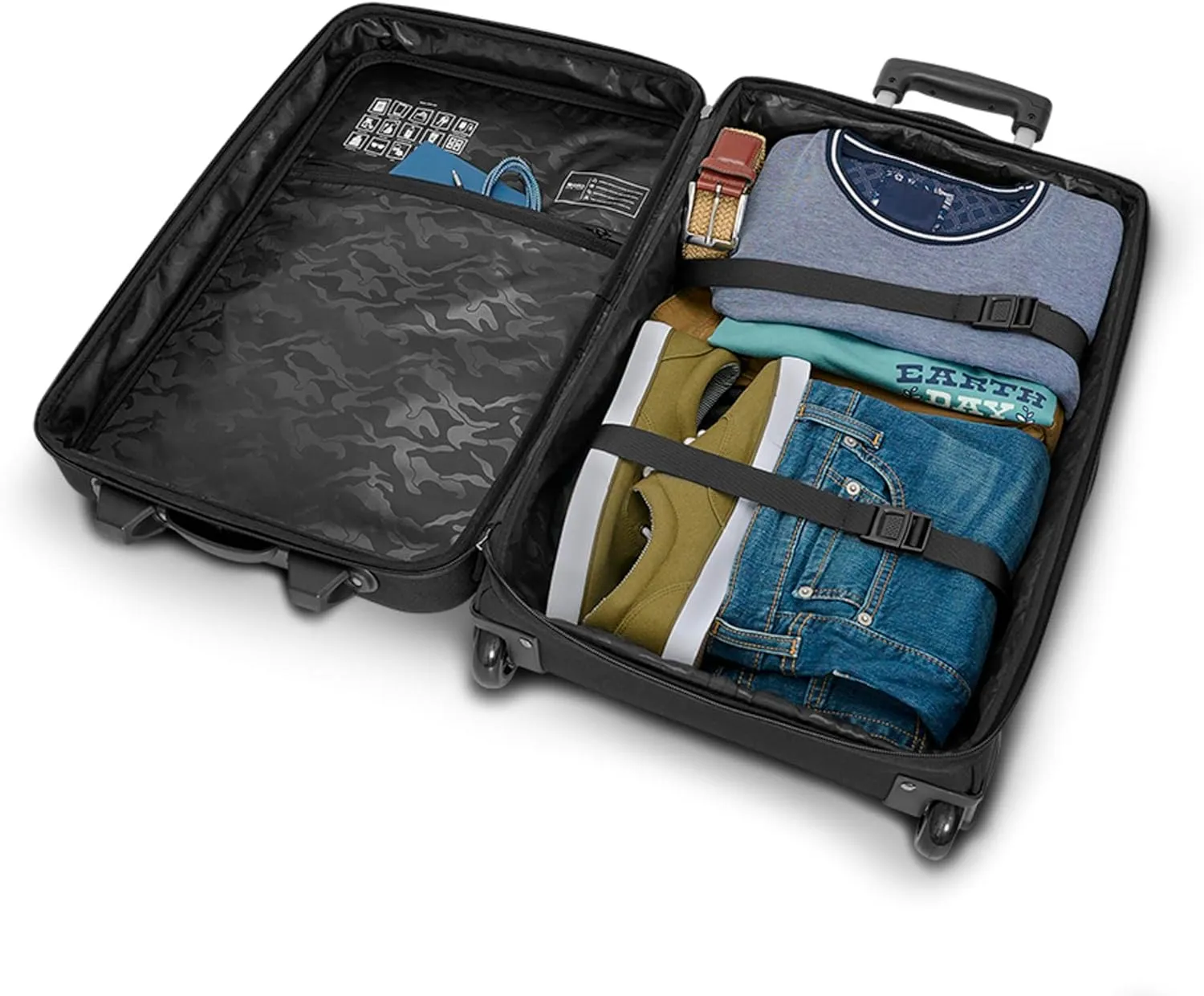 Solo New York Re:treat Carry-On 22" 2-Wheel Upright, Made from Recycled Materials, Black