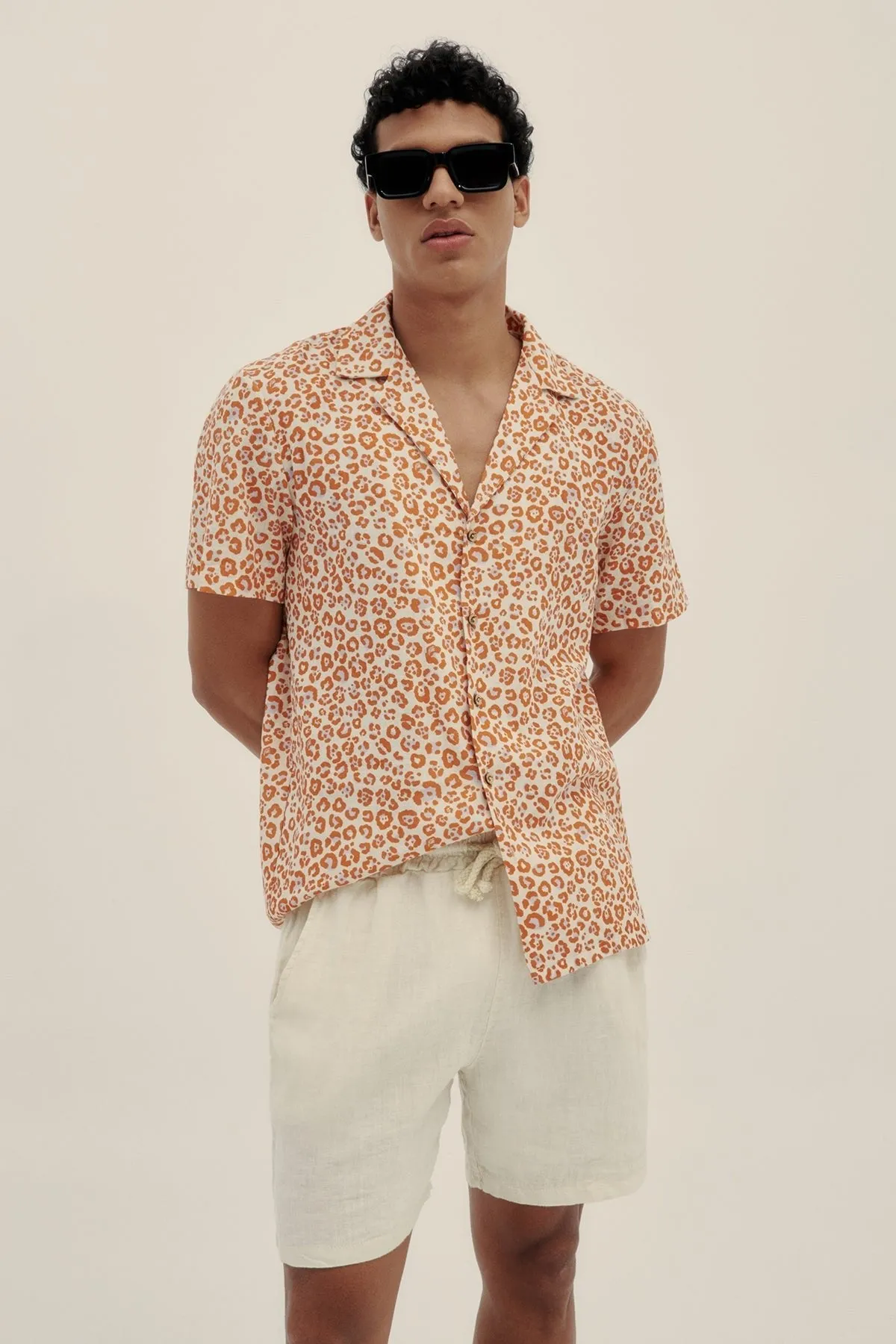 Spotted Camp-Collar Shirt