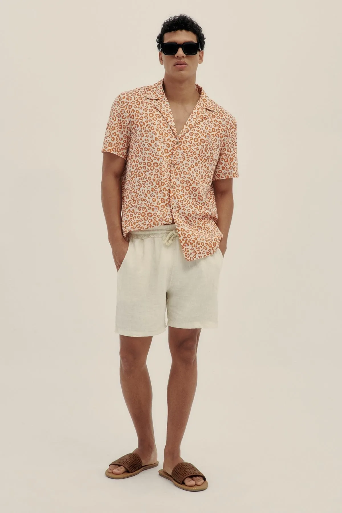 Spotted Camp-Collar Shirt