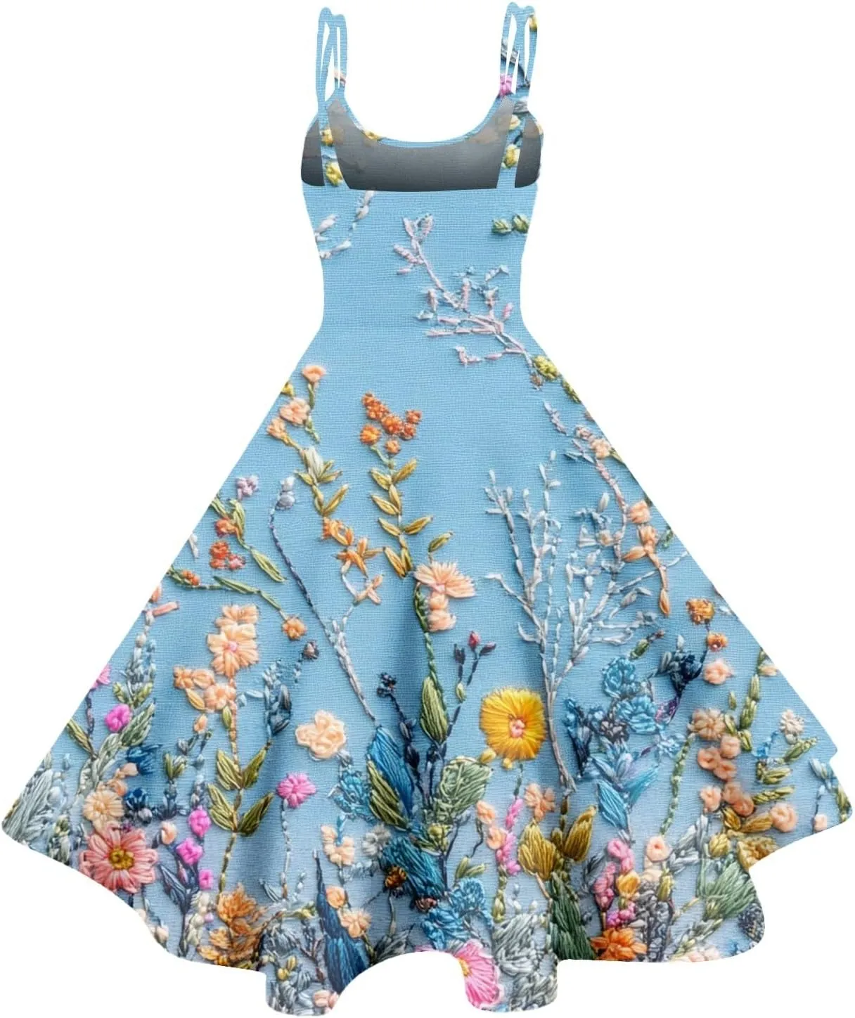Spring Sleeveless Trendy Sundress Woman Biker Plus Size Crewneck Dress Women Comfort