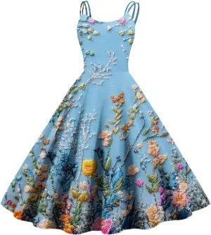 Spring Sleeveless Trendy Sundress Woman Biker Plus Size Crewneck Dress Women Comfort