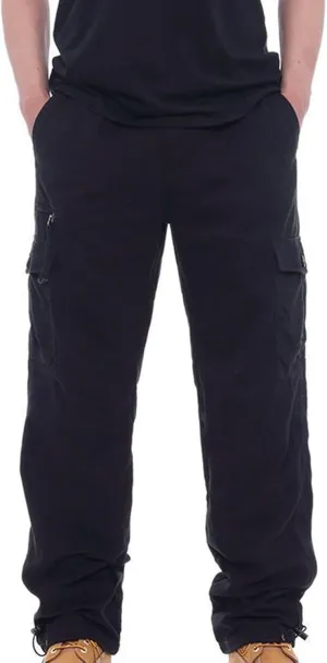Straight Fit Cargo Pants for Men Cotton Active Wear Pants Durable Tactical Pants Casual Loose Pants Hiking Pants