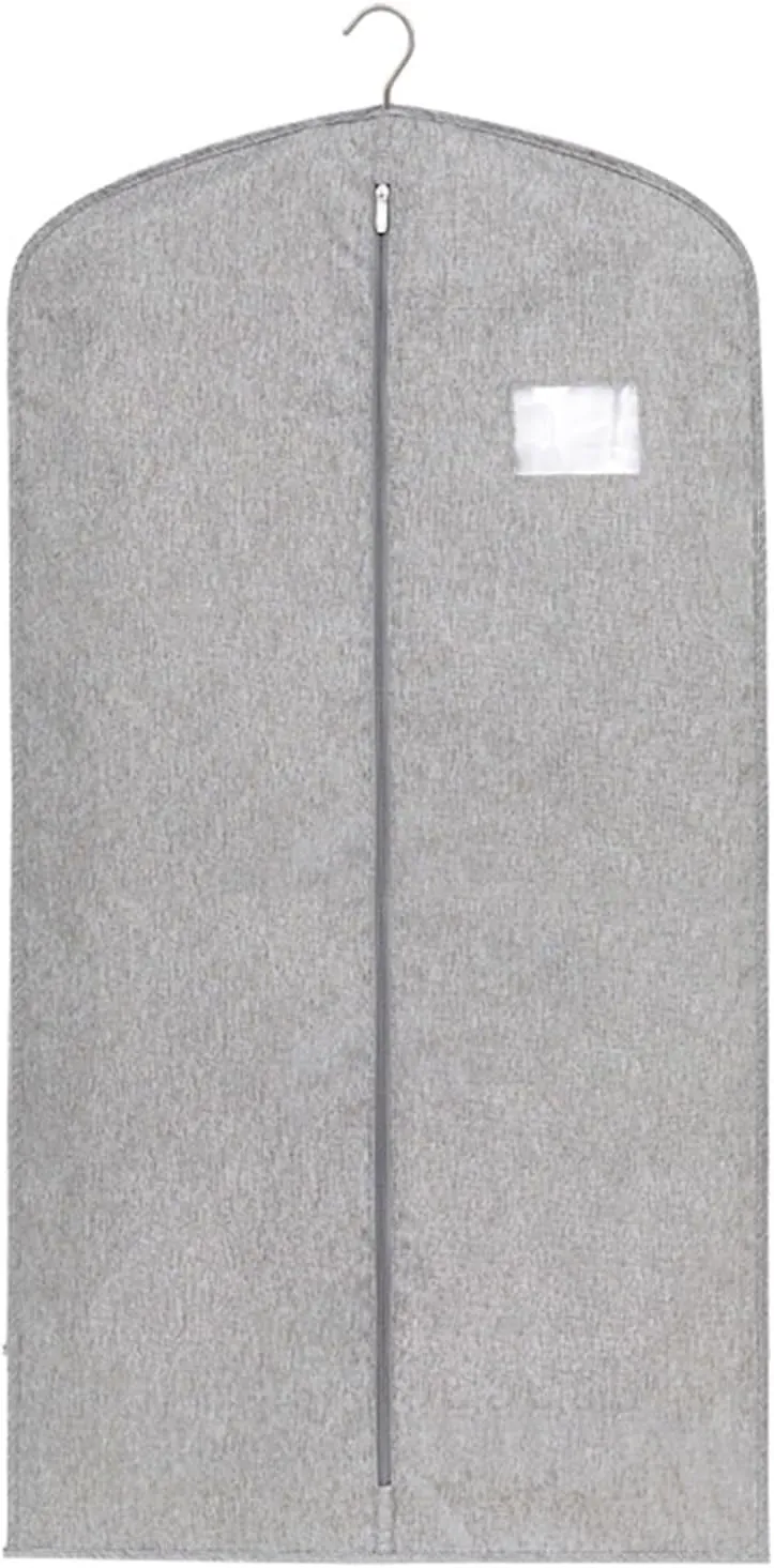 Suit Bags, Thickened Oxford Cloth Material, Hanging Garment Bag with Transparent Window, for Dresses, Coats, Shirts, Sweaters(Gray,58x130cm/23x51in)