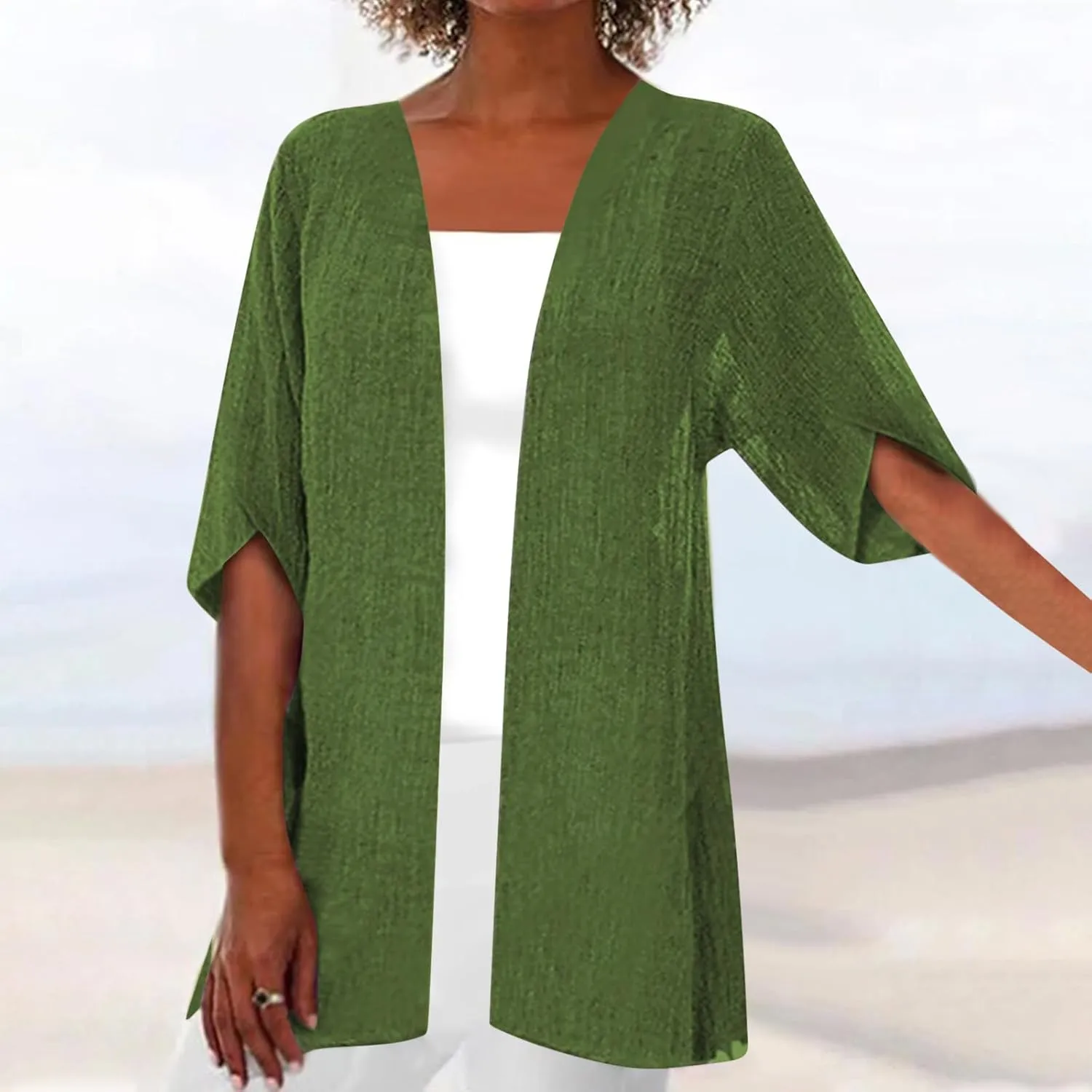 Summer Cardigans for Women Lightweight Open Front Short Sleeve Tunic Cardigans, Summer Shawls, Casual Beach Cover Ups