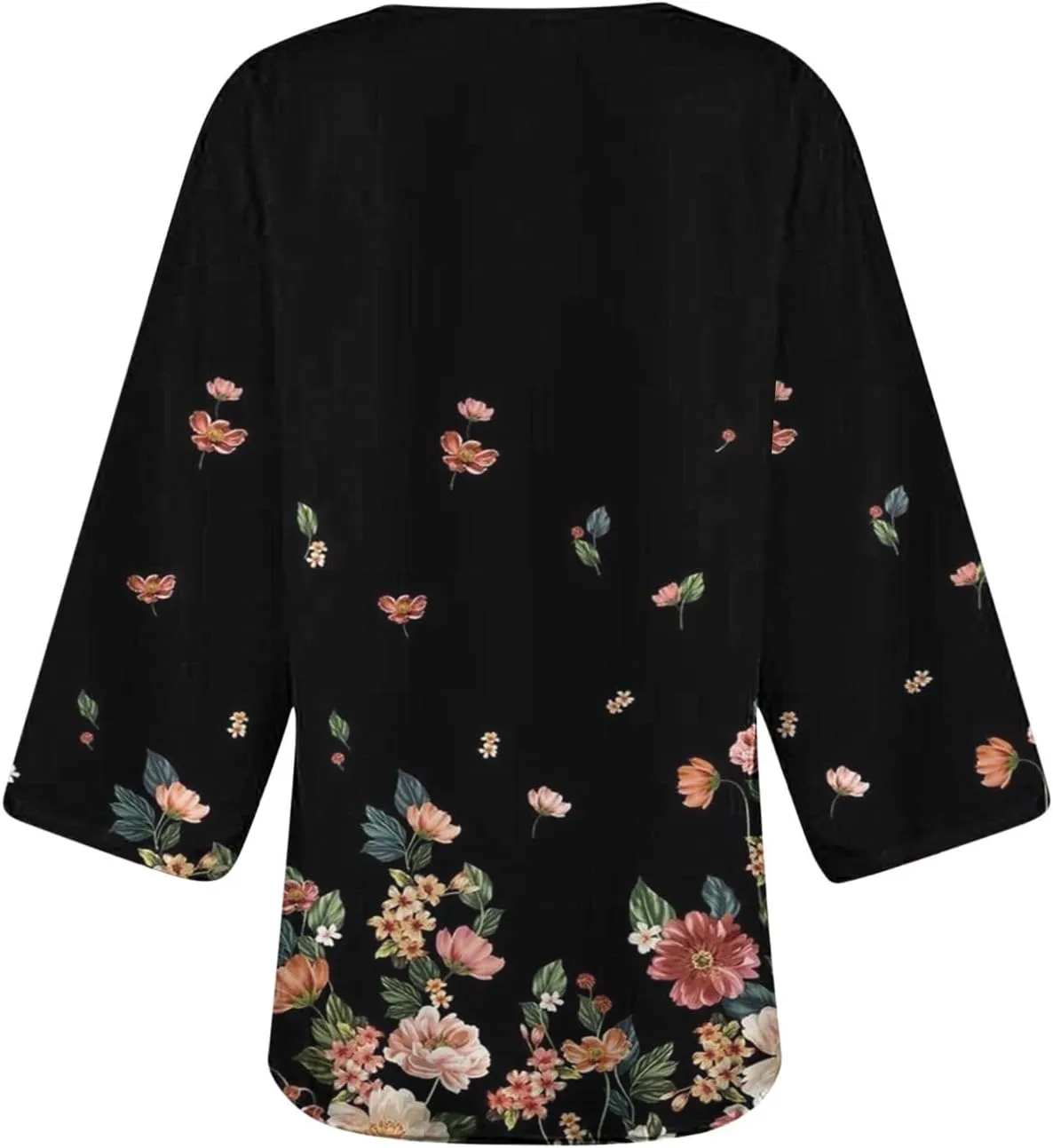 Summer Puff Sleeve Cardigans Womens Fashion Floral Printed Kimono Cardigan Casual Loose Fit lightweight Cover Up Blouse Tops