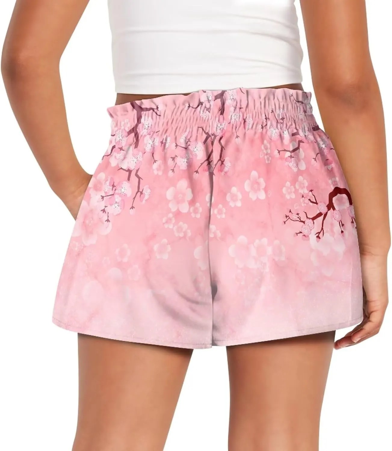 Summer Shorts for Teen Girls 3-16 Athletic Shorts High Waisted with Pocket Flowy Shorts