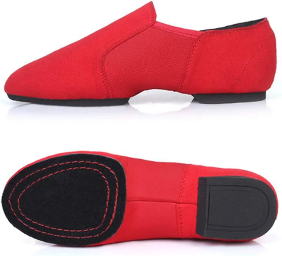 SWDZM Women's Latin Dance Shoes Close Toe Canvas Ballroom Tango Yoga Teaching Practice Dancing Shoes
