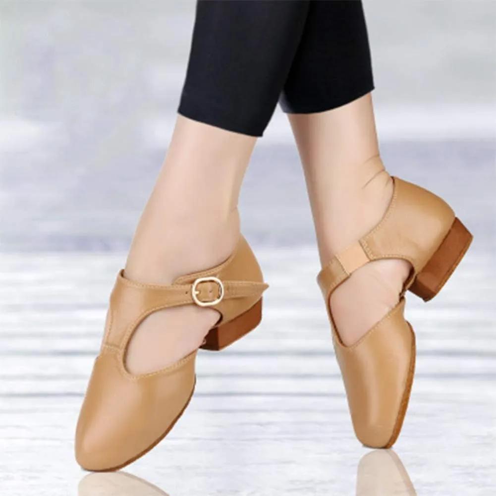 SWDZM Women's Latin Dance Shoes Close Toe Canvas Ballroom Tango Yoga Teaching Practice Dancing Shoes