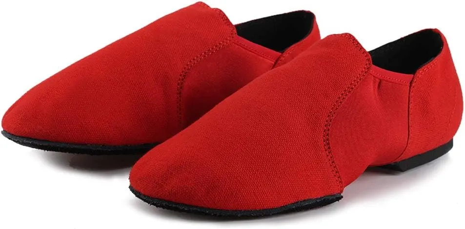 SWDZM Women's Latin Dance Shoes Close Toe Canvas Ballroom Tango Yoga Teaching Practice Dancing Shoes