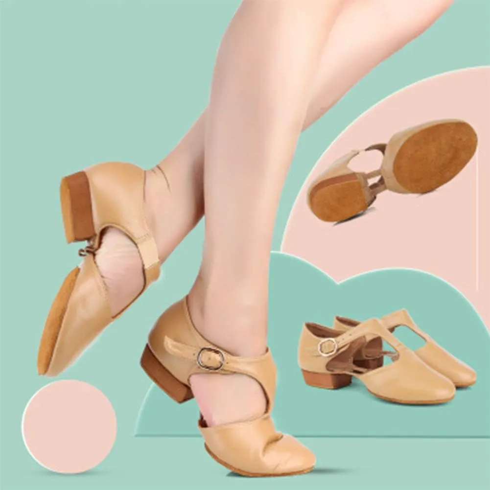 SWDZM Women's Latin Dance Shoes Close Toe Canvas Ballroom Tango Yoga Teaching Practice Dancing Shoes