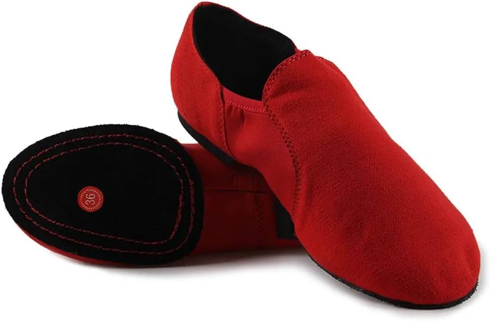 SWDZM Women's Latin Dance Shoes Close Toe Canvas Ballroom Tango Yoga Teaching Practice Dancing Shoes