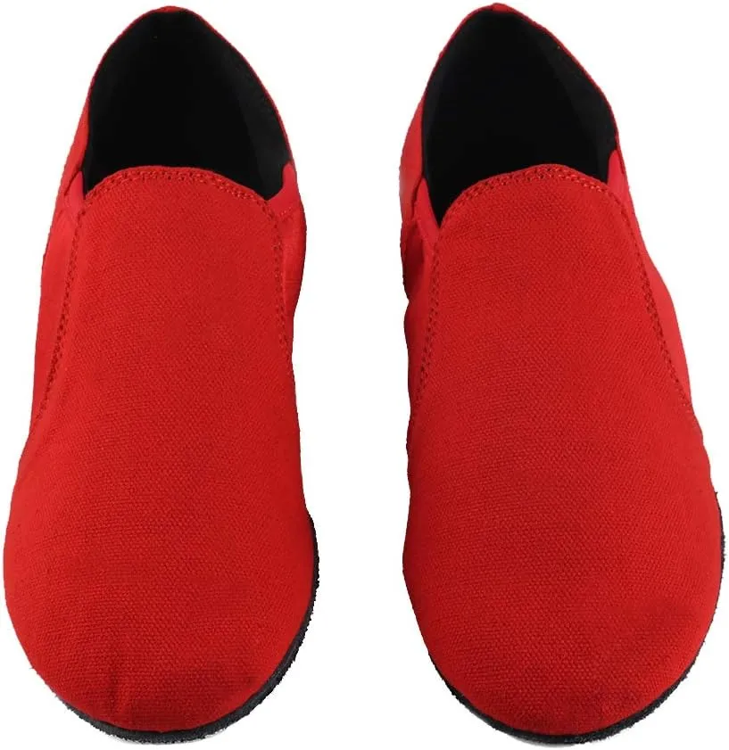 SWDZM Women's Latin Dance Shoes Close Toe Canvas Ballroom Tango Yoga Teaching Practice Dancing Shoes