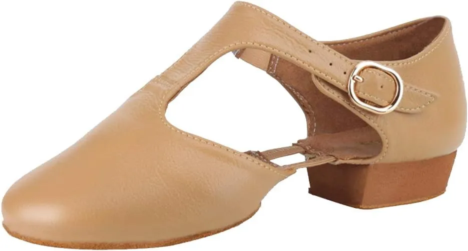 SWDZM Women's Latin Dance Shoes Close Toe Canvas Ballroom Tango Yoga Teaching Practice Dancing Shoes