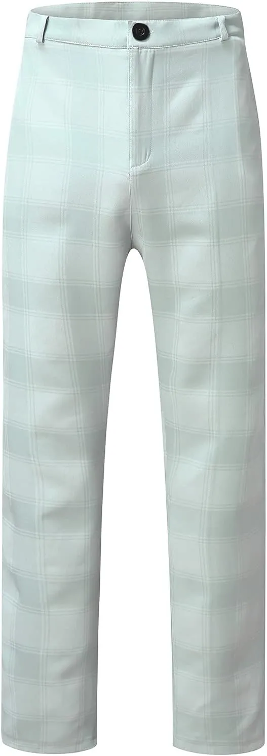 Sweat Pants Pack Joggers Mens Casual Pants Men's Fashion Stretch Pants Slim Fit Plaid Pants Business Chino Pants Golf Pants