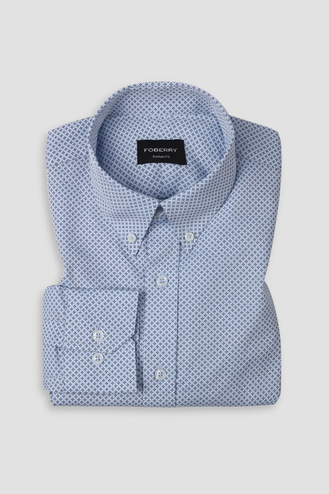 Texas Star Blue Printed Shirt
