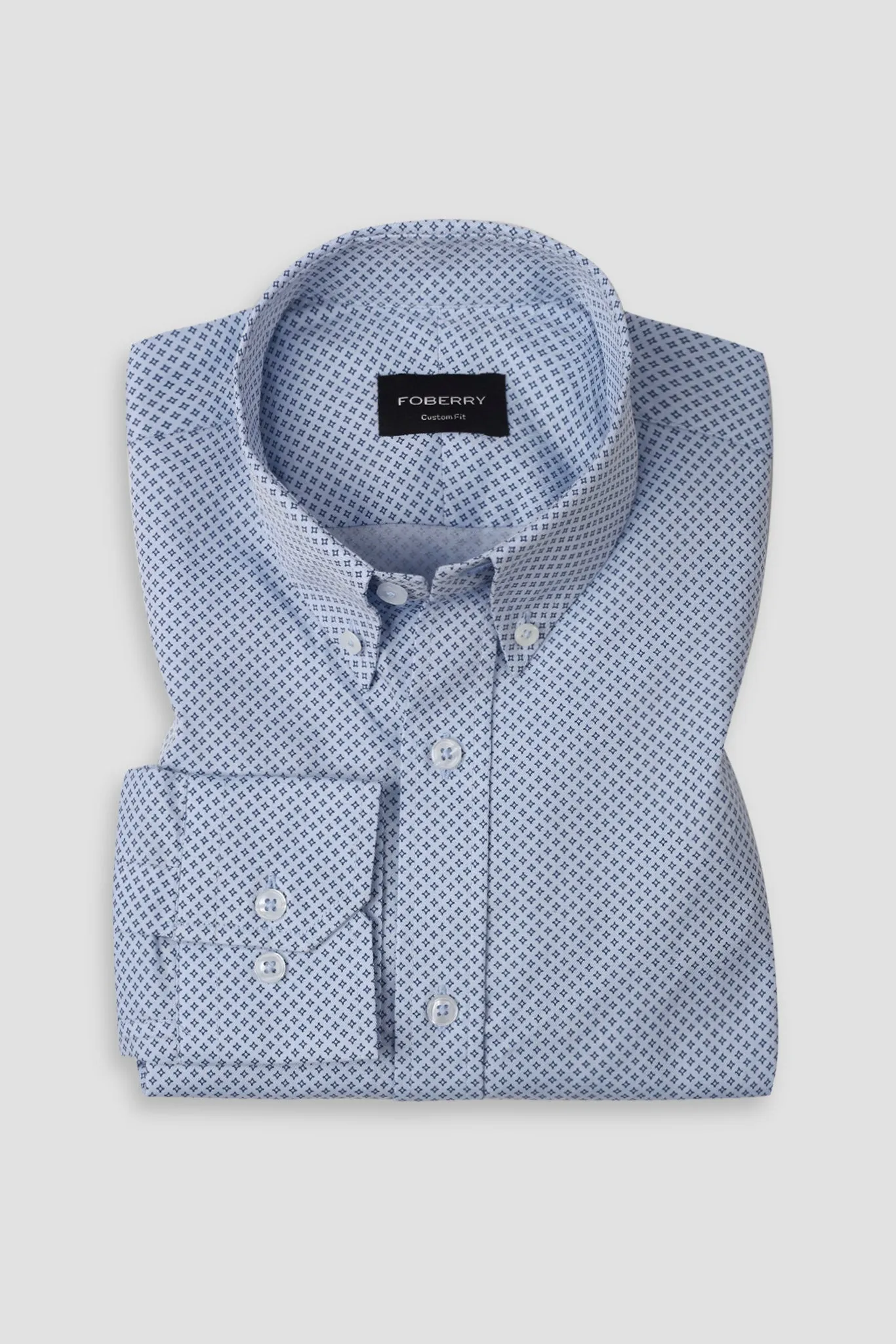 Texas Star Blue Printed Shirt