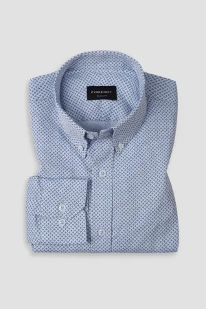 Texas Star Blue Printed Shirt