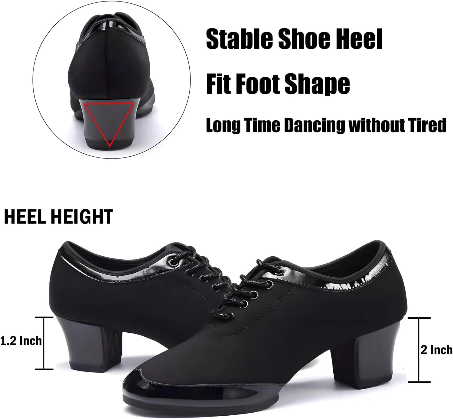 Toichi Women's Latin Dance Shoes Lace-up Ballroom Modern Salsa Rhythm Teaching Practice Professional Performance Dance Shoes