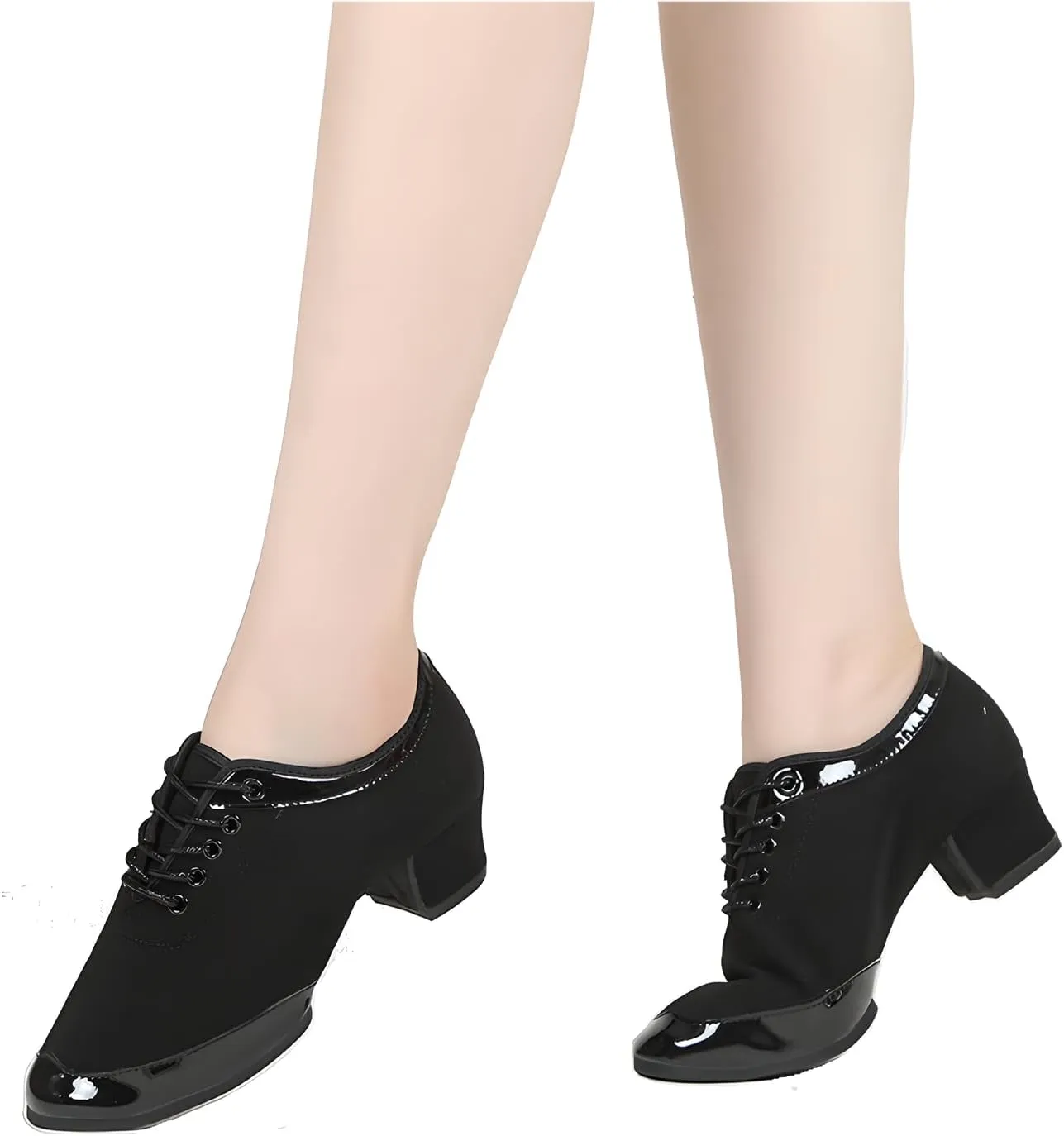 Toichi Women's Latin Dance Shoes Lace-up Ballroom Modern Salsa Rhythm Teaching Practice Professional Performance Dance Shoes