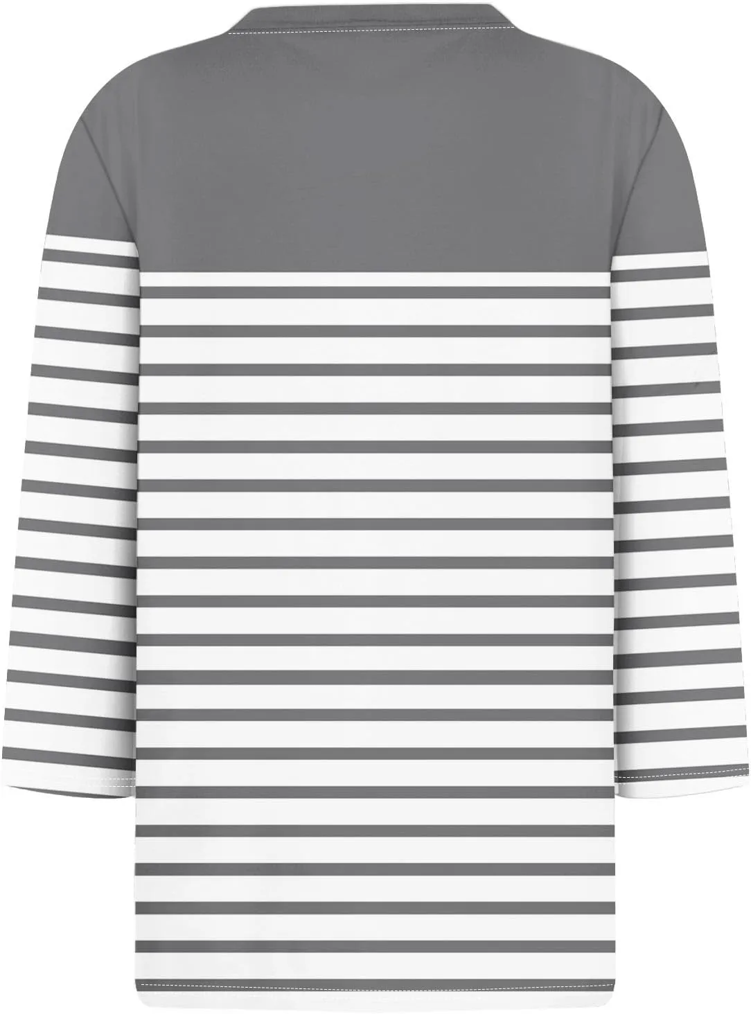 Tops for Women 3/4 Length Sleeve Crewneck Shirts 2024 Fall Casual Loose Fit Printed Blouse Cute Graphic Basic Tees