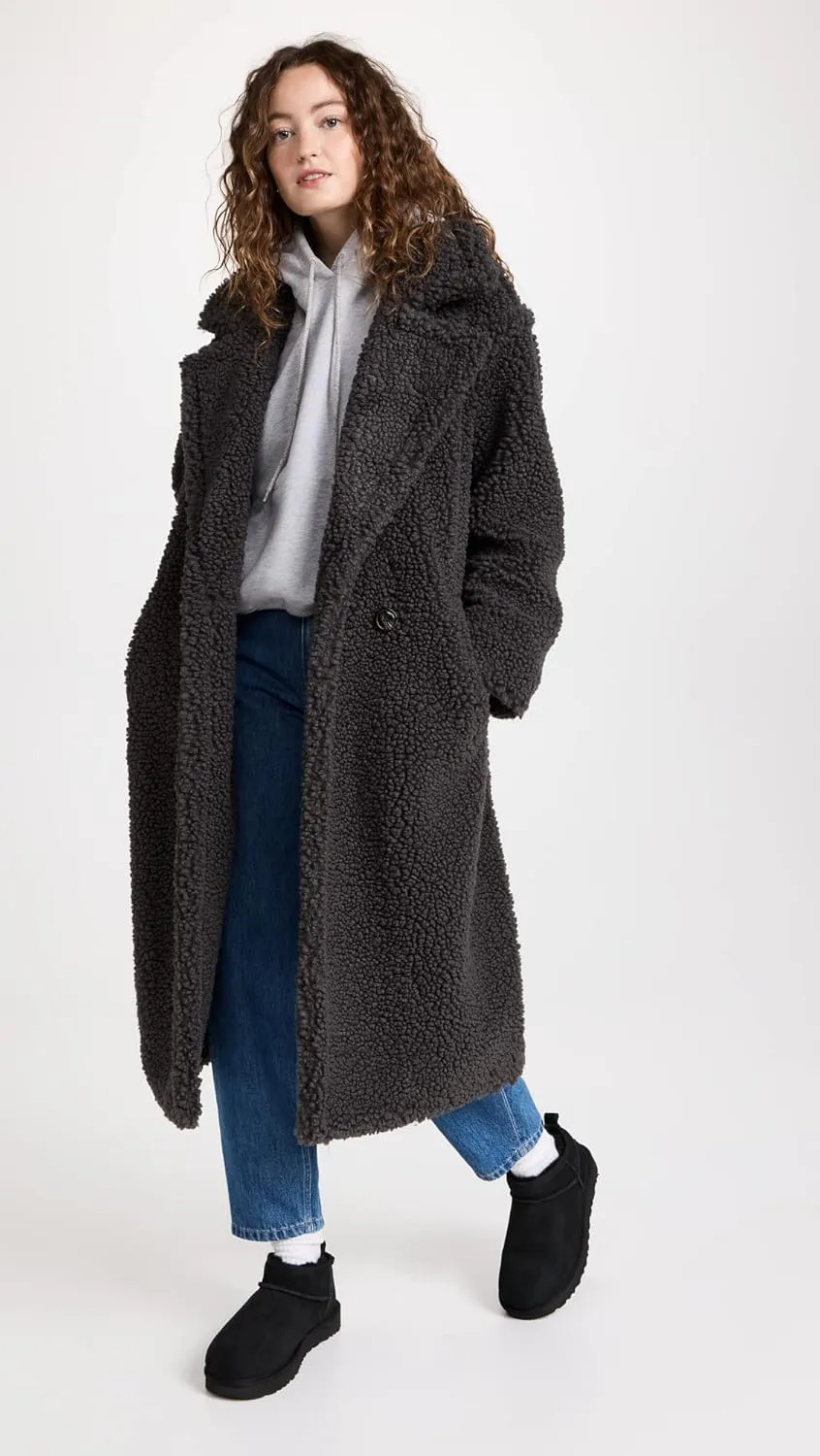 UGG Women's Gertrude Long Teddy Coat