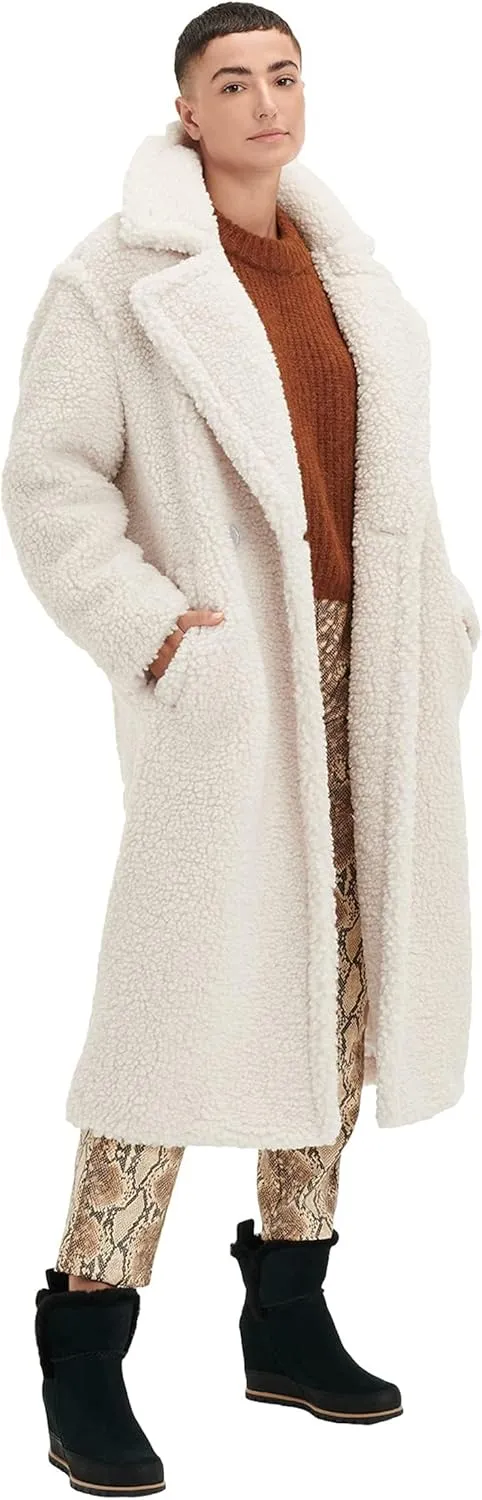 UGG Women's Gertrude Long Teddy Coat