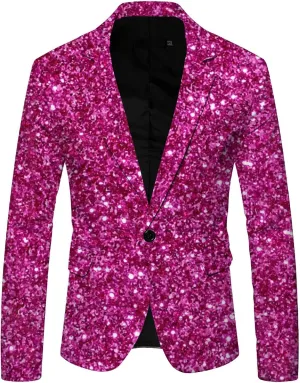 Ugly Christmas Mens Suits Slim Fit Solid Color 1 Piece Tuxedo Suit Set One Button Wedding Party Business Blazer Coat