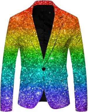 Ugly Christmas Mens Suits Slim Fit Solid Color 1 Piece Tuxedo Suit Set One Button Wedding Party Business Blazer Coat