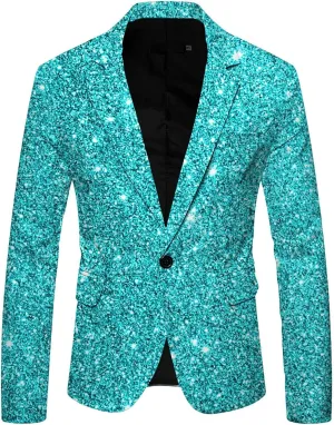 Ugly Christmas Mens Suits Slim Fit Solid Color 1 Piece Tuxedo Suit Set One Button Wedding Party Business Blazer Coat