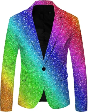 Ugly Christmas Mens Suits Slim Fit Solid Color 1 Piece Tuxedo Suit Set One Button Wedding Party Business Blazer Coat