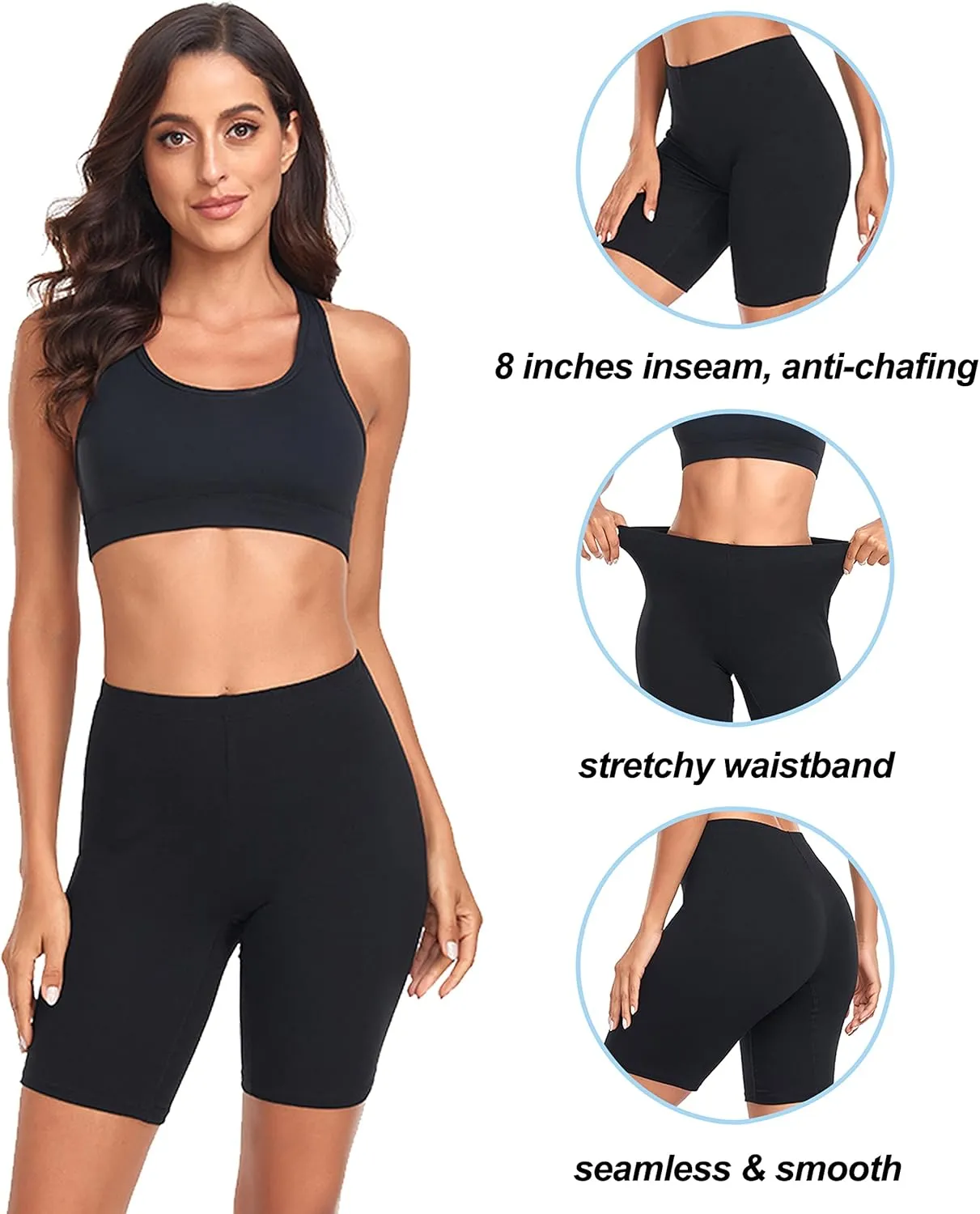 Under Dress Cotton Slip Shorts for Women Biker Shorts Anti Chafing Boy Shorts Underwear