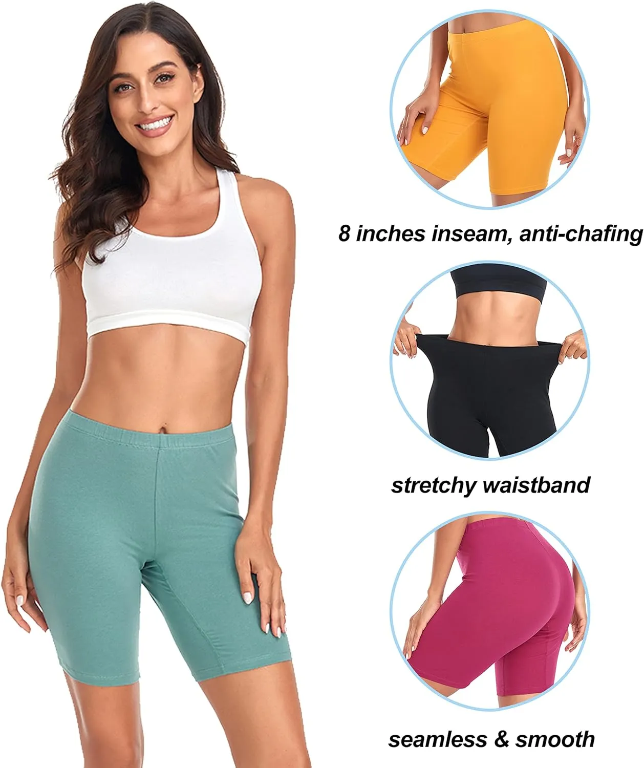 Under Dress Cotton Slip Shorts for Women Biker Shorts Anti Chafing Boy Shorts Underwear