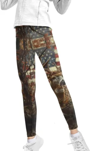 Uourmeti Toddler Girls Leggings 4-13 Year Old Athletic Dance Leggings Pants Active Outfits
