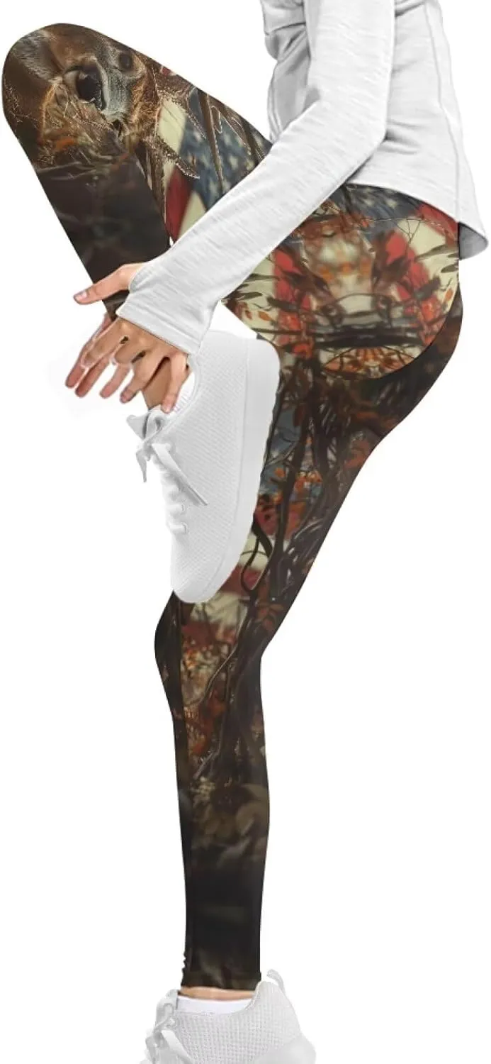 Uourmeti Toddler Girls Leggings 4-13 Year Old Athletic Dance Leggings Pants Active Outfits