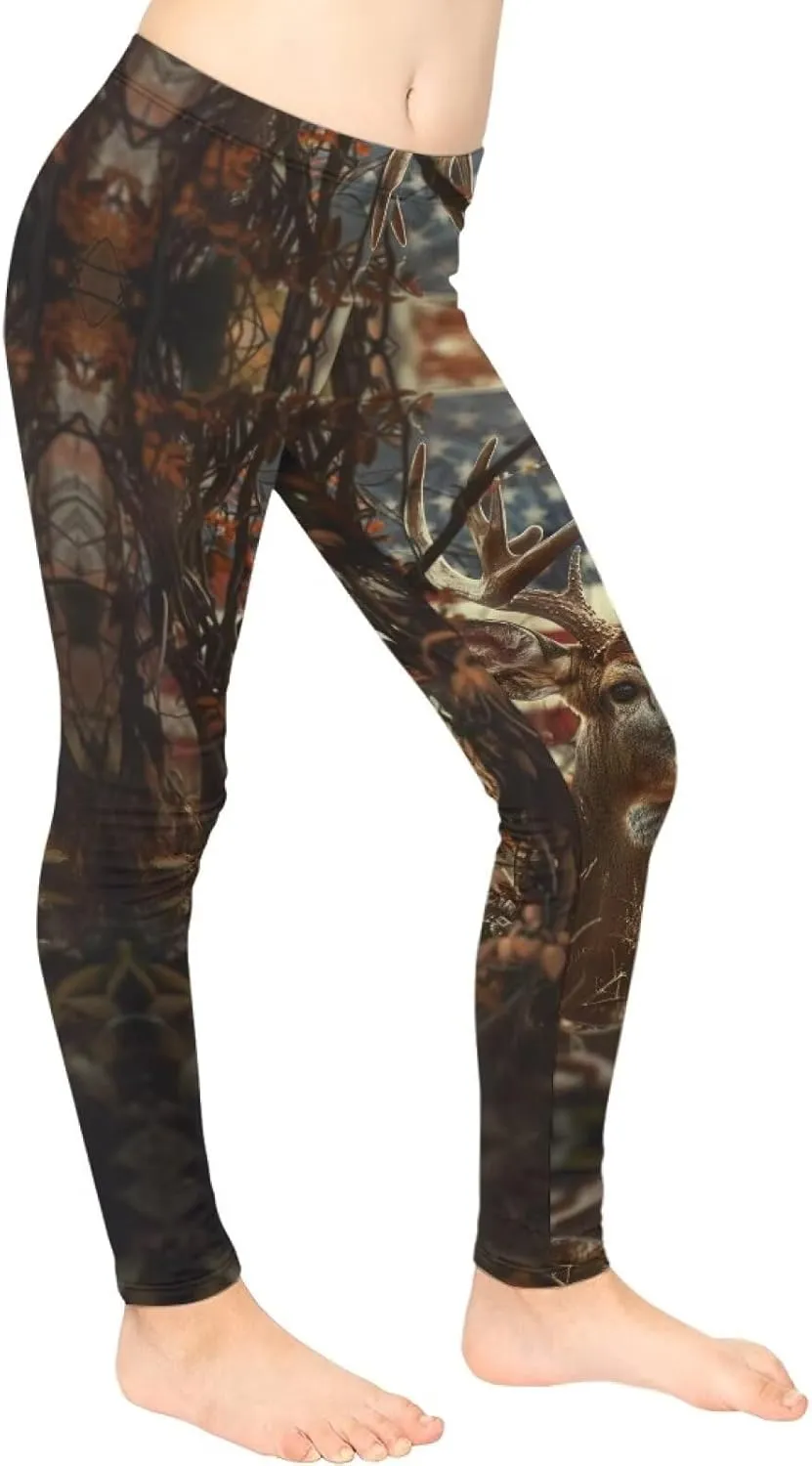 Uourmeti Toddler Girls Leggings 4-13 Year Old Athletic Dance Leggings Pants Active Outfits