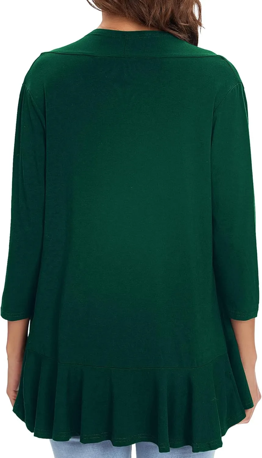 Urban CoCo Women's 3/4 Sleeve Casual Cardigans for Women Trendy Open Front Lightweight Cover Ups