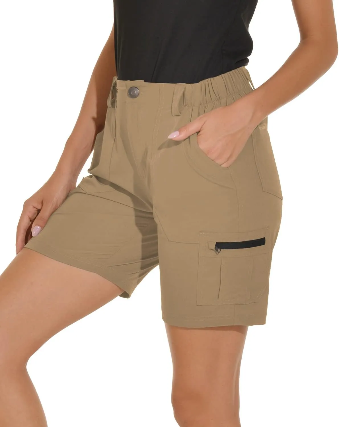 VAYAGER Women's Hiking Cargo Shorts Quick Dry Lightweight Stretch Shorts Golf Fishing Outdoor Casual Shorts