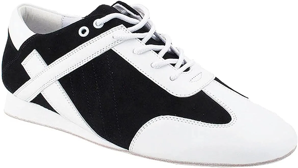 Very Fine Dance Shoes Men's Ballroom Latin Salsa Sneaker Dance Shoes Black Suede & White Leather Trim SERO106BBXEB Comfortable 6.5 M US [Bundle of 5]