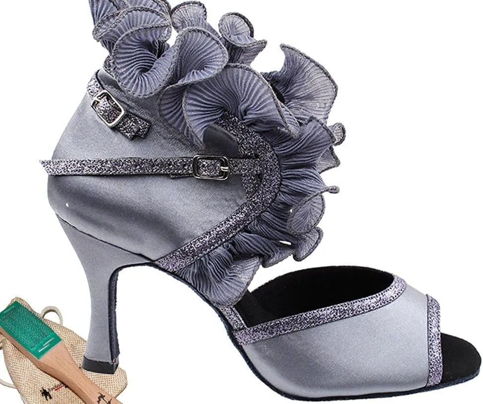Very Fine Women's Ballroom Dance Shoes Tango Wedding Salsa Shoes Sera7013EB Comfortable Dance Shoes 3" [Bundle of 5]