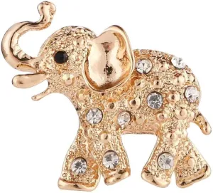 Vintage Brooches Jewelry Gold Plated Elephant Brooches and Pins Fashion Collar Animal Brooches for Women Men