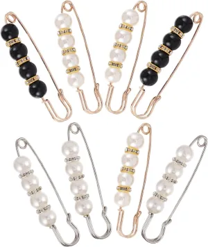 Waist Brooch Rhinestone Brooch Dress Shirt Collar Clips Cardigan Brooches Cloak Pin Pearl Brooch