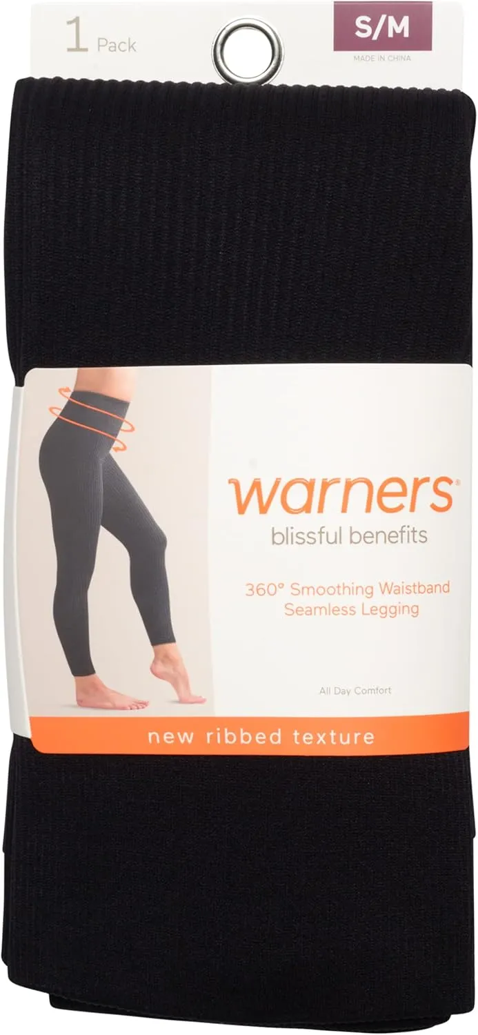 Warner's Women's Leggings - Seamless Shaping High Waisted Control Yoga Pants - Run Resistant Workout Pants for Women (S-XL)