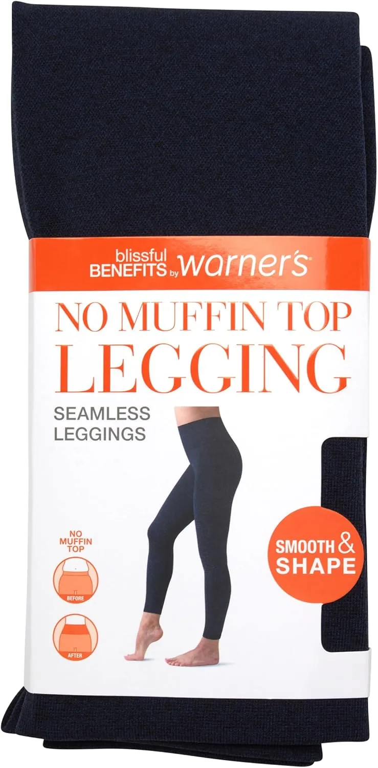 Warner's Women's Leggings - Seamless Shaping High Waisted Control Yoga Pants - Run Resistant Workout Pants for Women (S-XL)