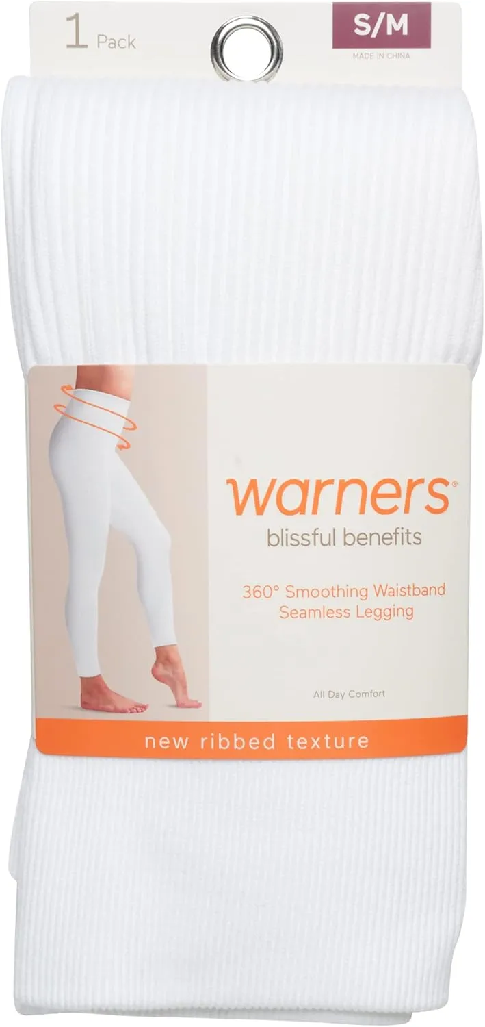 Warner's Women's Leggings - Seamless Shaping High Waisted Control Yoga Pants - Run Resistant Workout Pants for Women (S-XL)