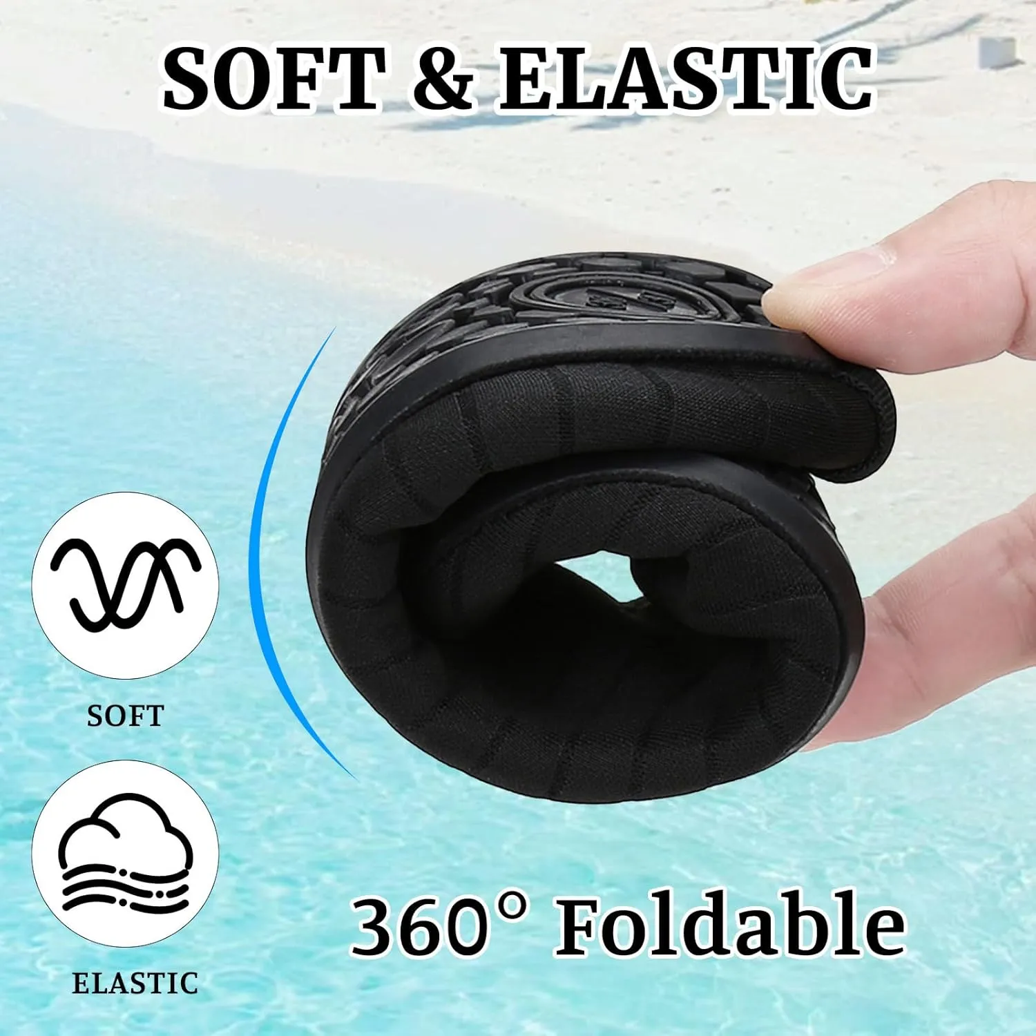Water Shoes for Women Men Quick Dry Beach Shoe Aqua Socks Lightweight Casual Breathable Yoga Footwear Comfy Soft Swim Slip On Barefoot Pool Boating Camping Workout Sneakers Exercise Outdoor Unisex