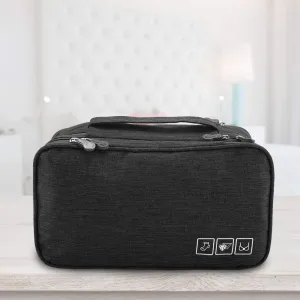 Waterproof Nylon Packing Cubes, Black, Large, Zipper Closure, Travel, Electronic Accessory, Lightweight, Foldable, Save Space, Easy Storage & Wash