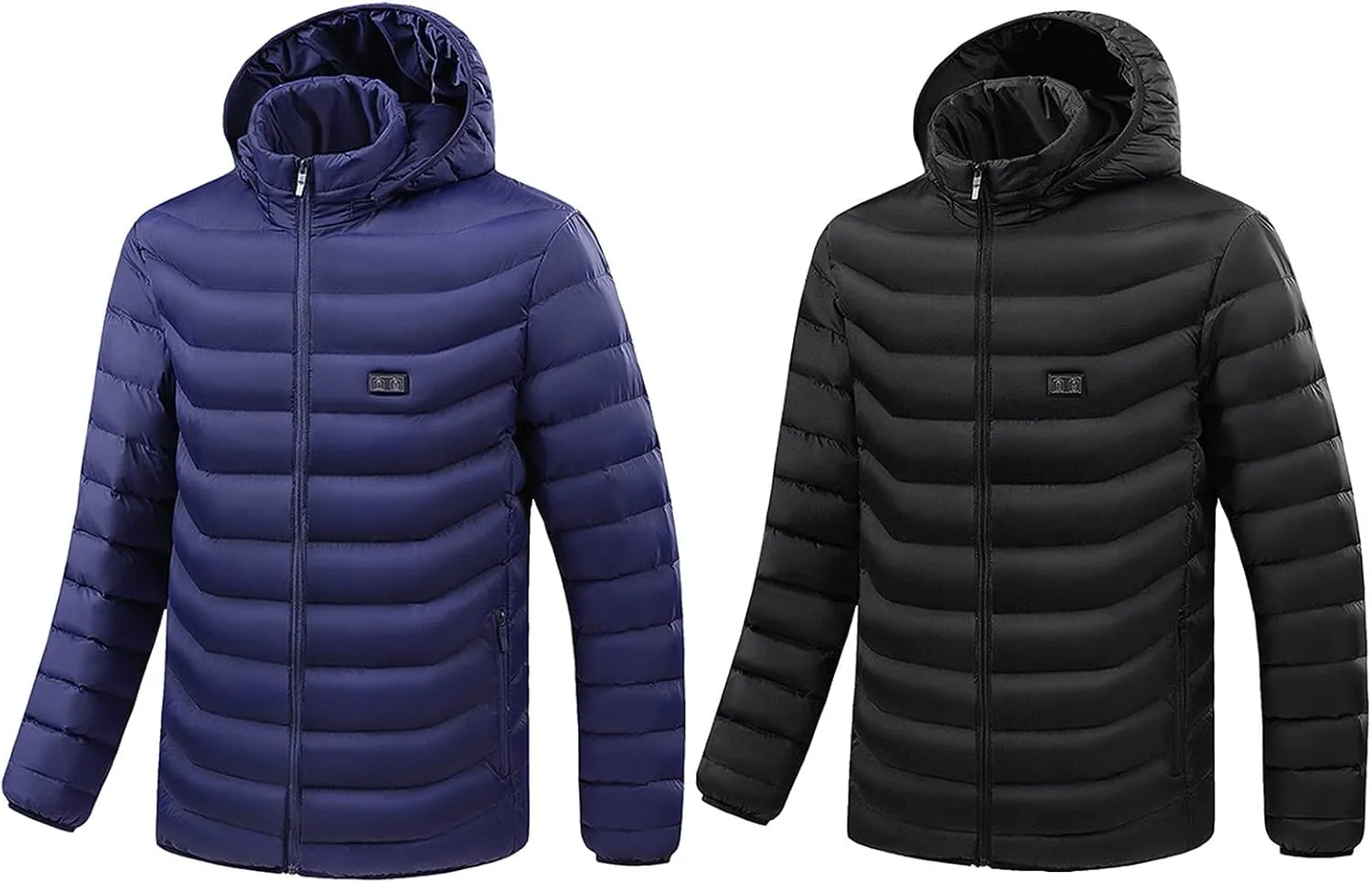 Winter Jacket For Men Cotton Padded Zipper Warm Fall Winter Hooded Coats Plus Velvet Solid Color Jacket Comfort