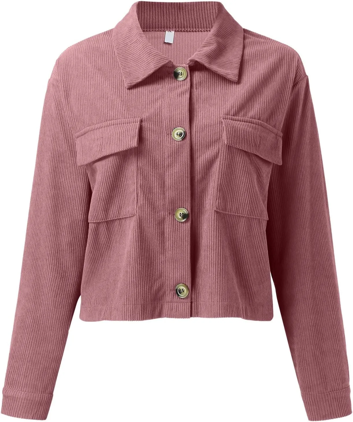 Women Double Breasted Corduroy Jacket Long Sleeve Work Office Casual Boyfriend Blazer Suit Coat for Women