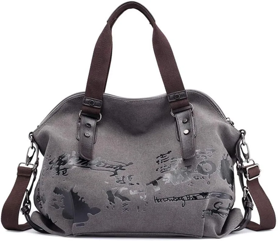 Women Handbag Casual Vintage Hobo Canvas Daily Purse Shoulder Tote Shopper Bag